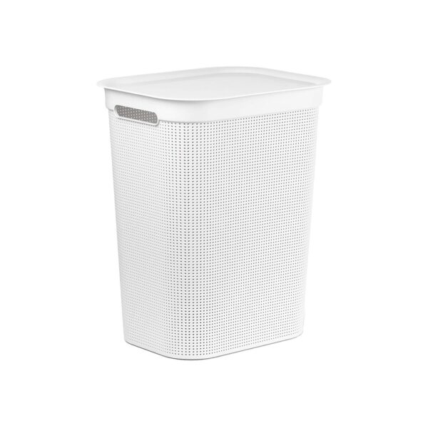 Rotho Babydesign Καλάθι Απλύτων Πλαστικό με Καπάκι 43.1x34x52.9cm Λευκό
