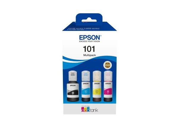 Epson 101 Γνήσιο Πακέτο 4 Μελανιών Εκτυπωτή InkJet Κίτρινο / Κυανό / Ματζέντα / Μαύρο (C13T03V64A)