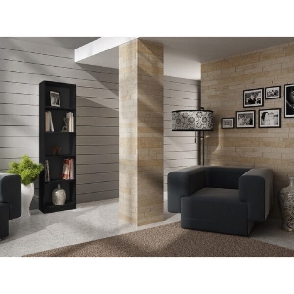 Βιβλιοθήκη R40 Czerń 40x30x182εκ. Μαύρη