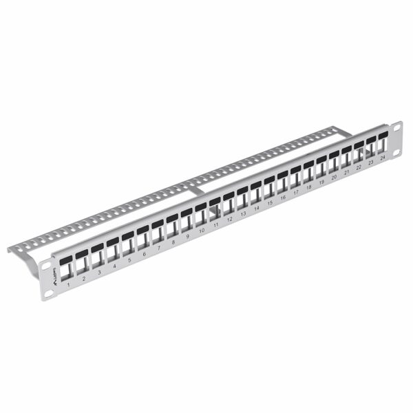 Lanberg Patch Panel Keystone για Rack 1U 19" 24 Θυρών Γκρι