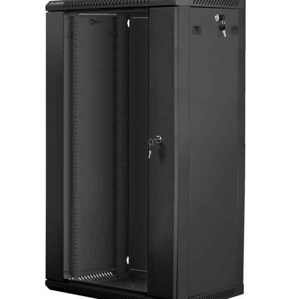 Lanberg Επιτοίχια Καμπίνα Rack 22U 60x45cm Μαύρο WF01-6422-10B