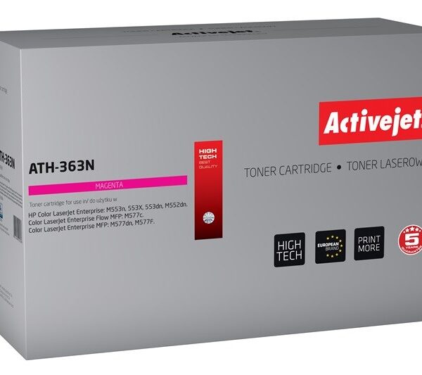 Active Jet Συμβατό Toner για Laser Εκτυπωτή HP 508A CF363A 5000 Σελίδων Ματζέντα