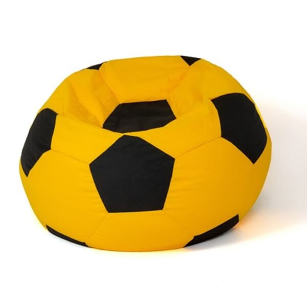 Soccer Sako bag pouffe yellow-black XL 120 cm