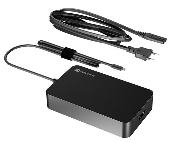 Natec USB-C Universal Φορτιστής Laptop 90W 20V με Αποσπώμενο Καλώδιο Τροφοδοσίας