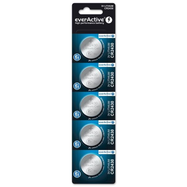 everActive Μπαταρίες Λιθίου Ρολογιών CR2430 3V 5τμχ