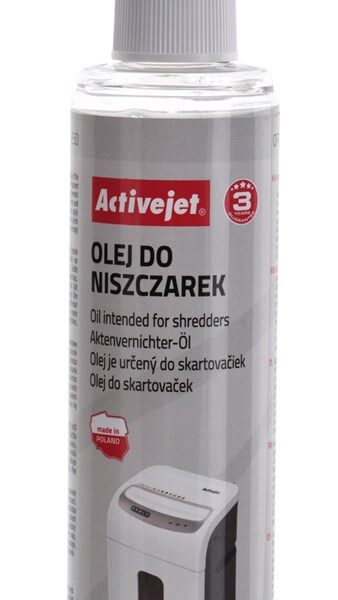 Active Jet Shredder Oil Αλοιφή Λιπαντικό Συντήρησης Καταστροφέα Εγγράφων 250ml