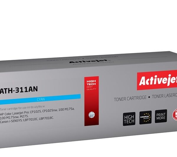 Active Jet Συμβατό Toner για Laser Εκτυπωτή Canon CRG-729 1000 Σελίδων Κυανό