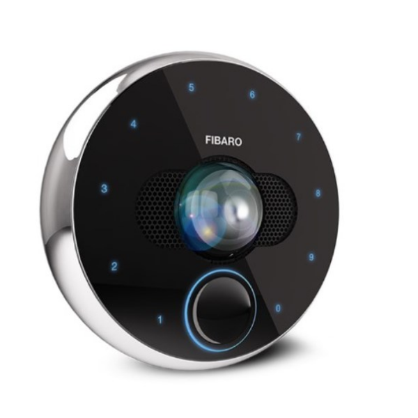 Fibaro Ασύρματο Κουδούνι Πόρτας Wi-Fi Μαύρο