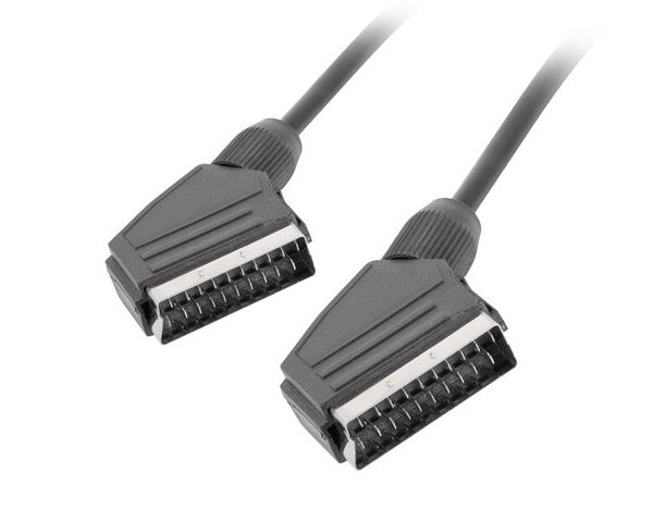 Lanberg Cable Scart male - Scart male 1.8m (CA-EUEU-10CC-0018-BK)