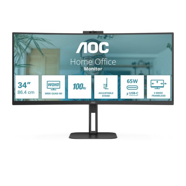 AOC CU34V5C 34" Ultrawide VA Curved QHD 3440x1440