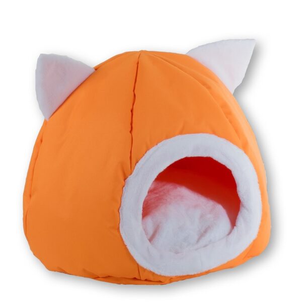 GO GIFT cat bed - orange - 40x40x34 cm
