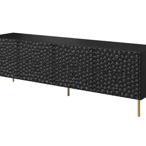 Έπιπλο Τηλεόρασης Ξύλινο Hole Matte Black Μ190xΠ40.5xΥ59.5cm