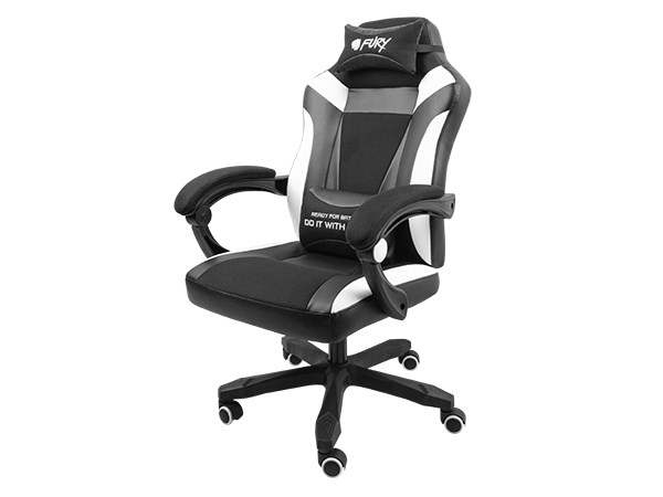 Fury Avenger M+ Δερματίνης Μαύρο/Λευκό