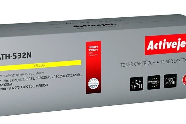 Active Jet Συμβατό Toner για Laser Εκτυπωτή Canon CRG-718 3200 Σελίδων Κίτρινο