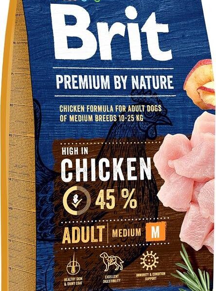 BRIT Premium by Nature Medium Chicken - dry dog food - 15 kg
