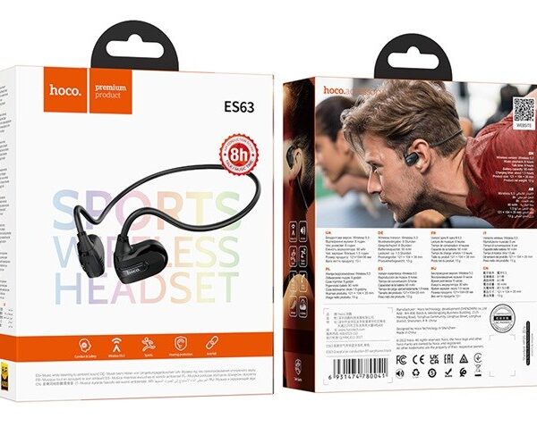 Hoco ES63 Open Ear Μαύρα