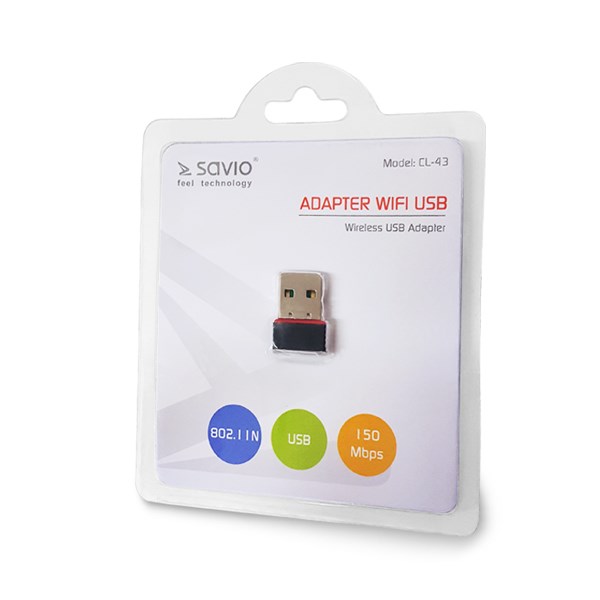Savio CL-43 Ασύρματος USB Αντάπτορας Δικτύου 150Mbps