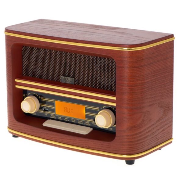 Adler AD1187 Retro Φορητό Ραδιόφωνο Ρεύματος με Bluetooth και USB Καφέ