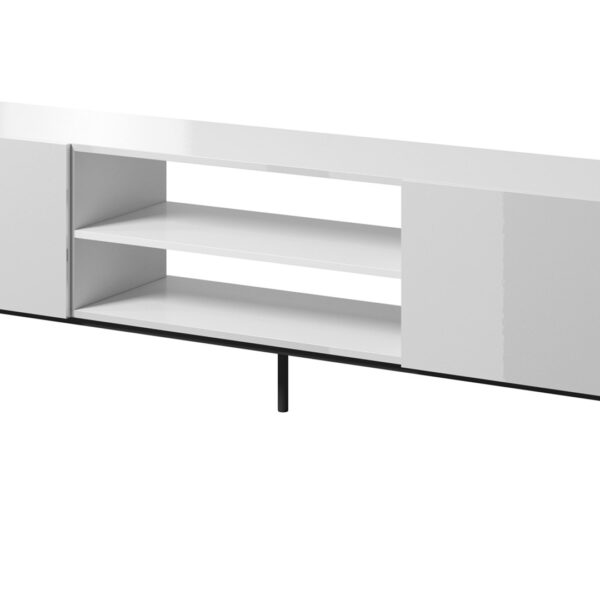 Έπιπλο Τηλεόρασης Μεταλλικό Rtv Slide 200k Gloss White Μ200xΠ40xΥ57cm