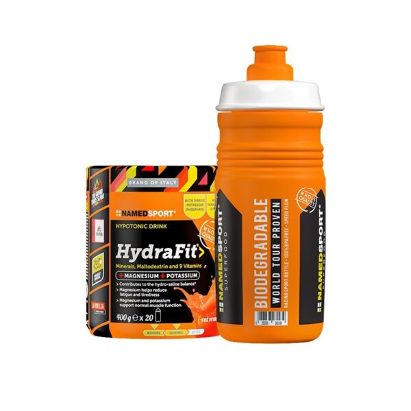 NamedSport HydraFit Hypotonic Drink & Sportbottle Red Orange 400gr