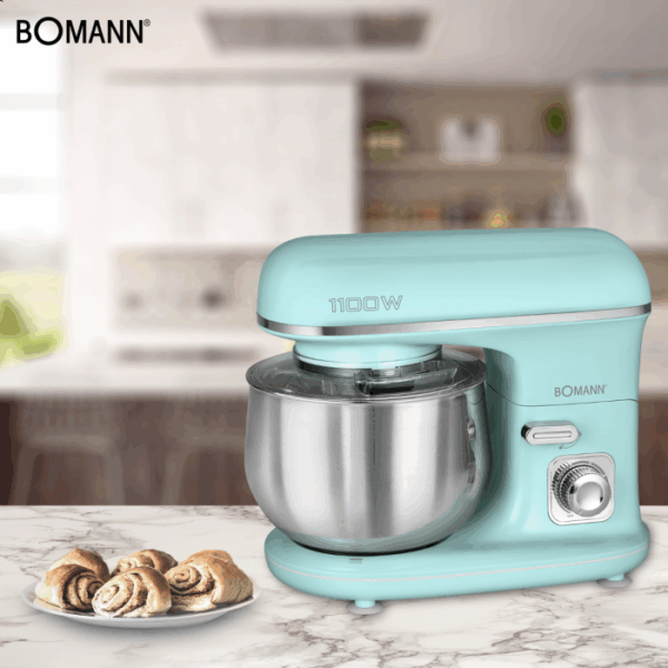 Bomann KM 6030 CB Κουζινομηχανή 1100W με Ανοξείδωτο Κάδο 5lt Mint