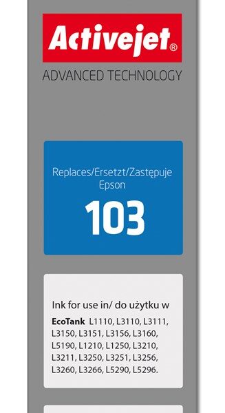 Active Jet Συμβατό Μελάνι Εκτυπωτή InkJet Epson 103 C13T00S34A 70ml Ματζέντα