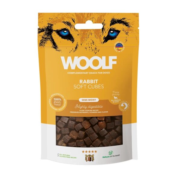 Woolf Snacks Λιχουδιά Σκύλου με Κουνέλι και Λαγό 100gr