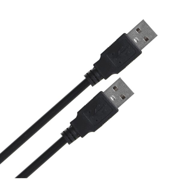 Lanberg USB 2.0 Cable USB-A male - USB-A male Μαύρο 1.0m (CA-USBA-20CU-0010-BK)