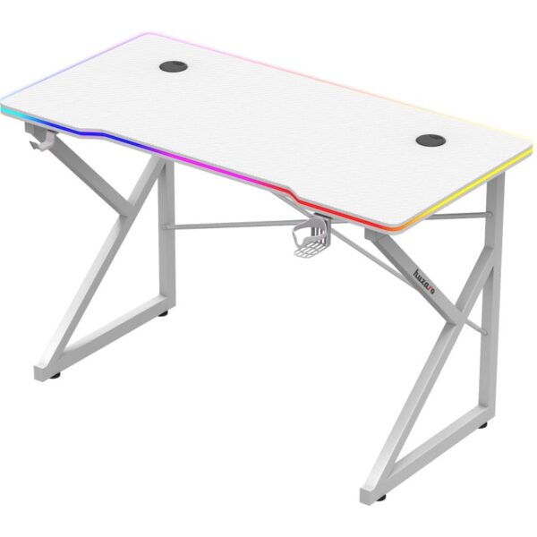Γραφείο Gaming Hero με LED 120x60x75εκ. Rgb White