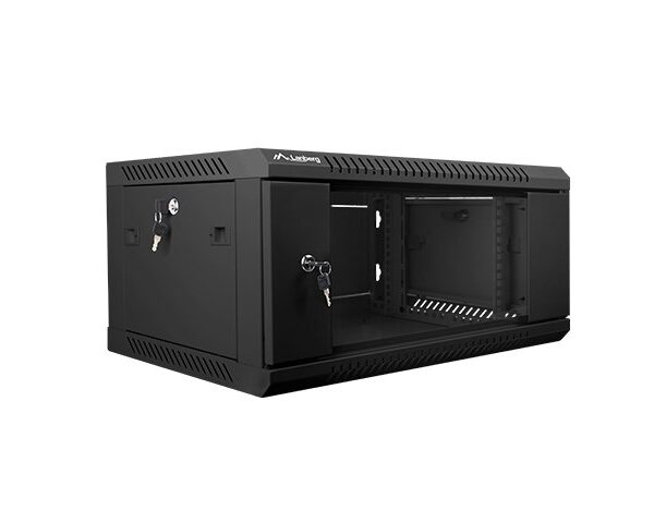 Lanberg Επιτοίχια Καμπίνα Rack 4U 60x45x29cm Μαύρο WF01-6404-10B