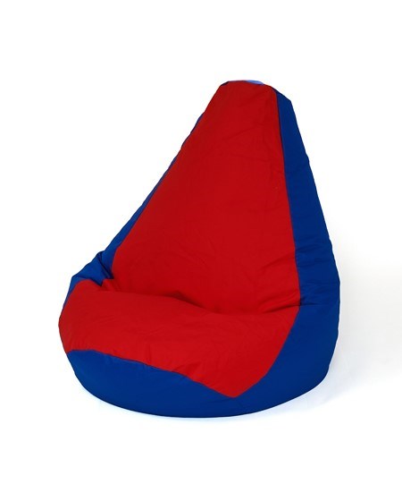 Sako bag pear-shaped pouffe dark blue-red L 105 x 80 cm