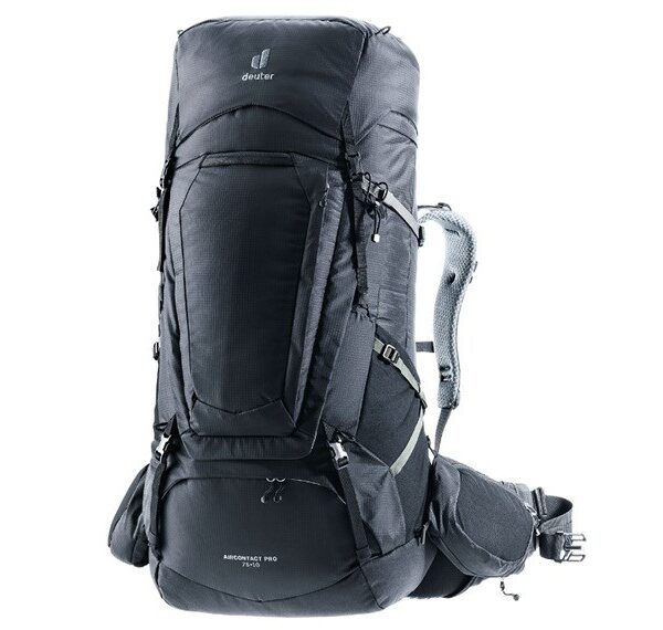 Deuter Aircontact Ορειβατικό Σακίδιο 75lt Αδιάβροχο Μαύρο