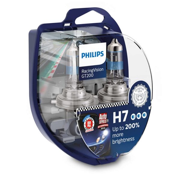 Philips RacingVision GT200 Λάμπες H7 Αλογόνου Θερμό Λευκό 2τμχ
