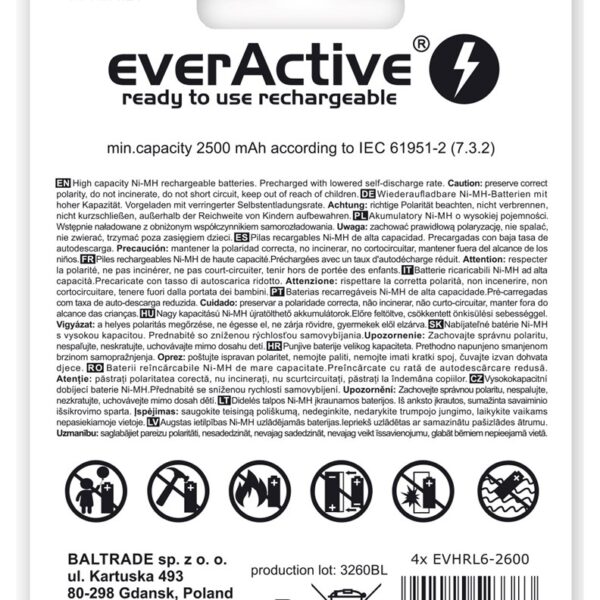 everActive Professional Line AA 2600mAh 1.2V 4τμχ