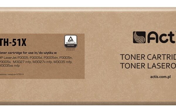 Actis Συμβατό Toner για Laser Εκτυπωτή HP HP 51X Q7551X 13000 Σελίδων Μαύρο