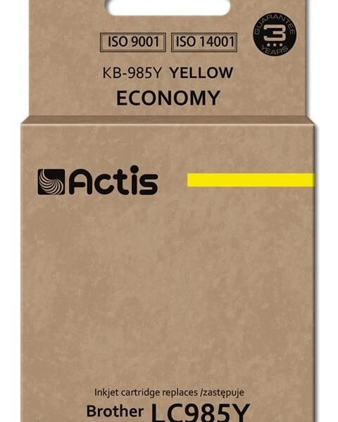 Actis Συμβατό Μελάνι Εκτυπωτή InkJet Brother LC985Y 19.5ml Κίτρινο