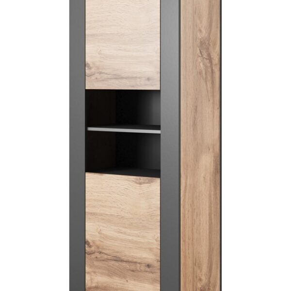 WOOD bookcase 65x40x170,5 oak wotan + anthracite
