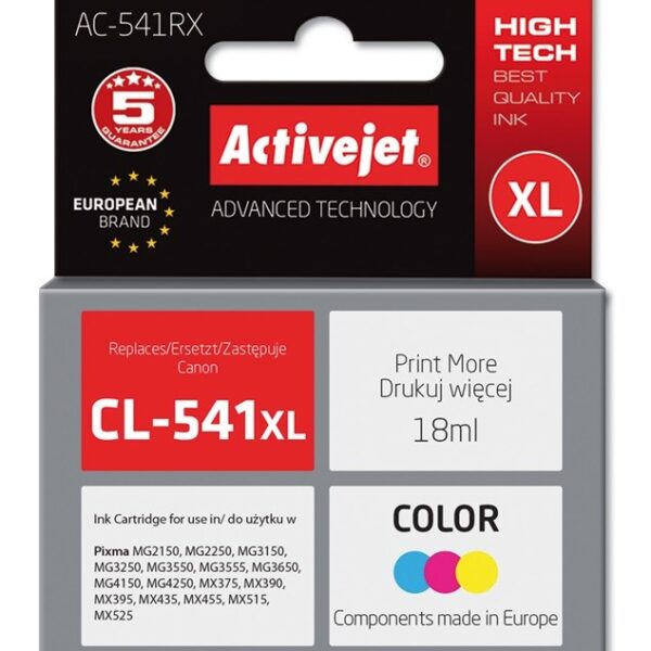 Active Jet Συμβατό Μελάνι Εκτυπωτή InkJet Canon CL-541XL 18ml Πολλαπλό (Color)