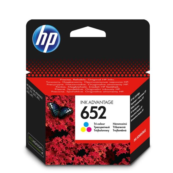 HP 652 Γνήσιο Μελάνι Εκτυπωτή InkJet Πολλαπλό (Color) (F6V24AE)