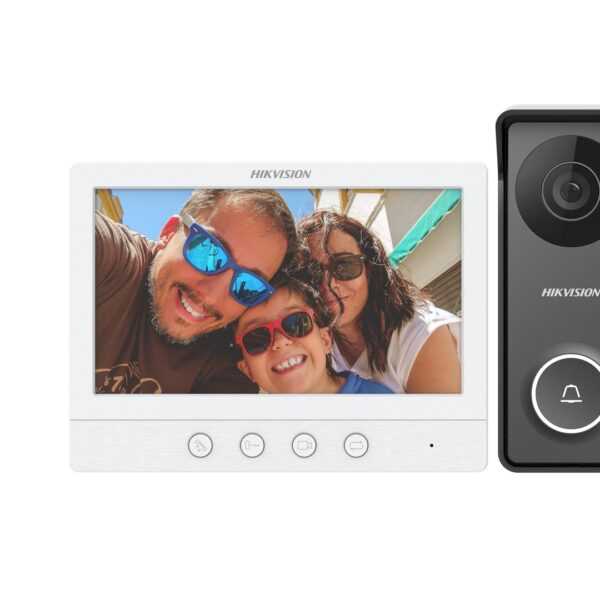 Hikvision Κουδούνι Πόρτας Wi-Fi Ασημί