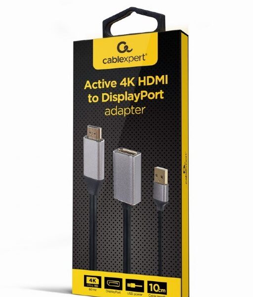 Cablexpert HDMI / USB-A male σε DisplayPort female 1τμχ (A-HDMIM-DPF-02)