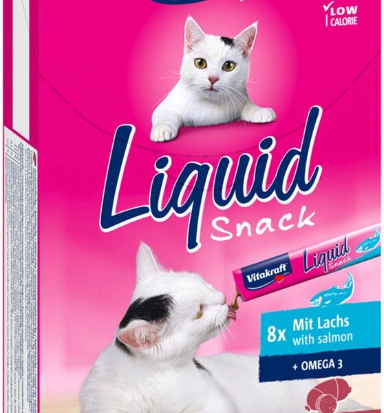 Vitakraft Λιχουδιές Σνακ με Συκώτι / Σολομό για Ενήλικες Γάτες 16τμχ 15gr