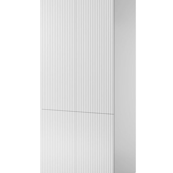 Δίφυλλη με Καθρέπτη 90x55.5x198.5cm White Matt