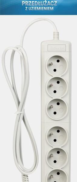 Active Jet 6gnu Πολύπριζο 6 Θέσεων με Καλώδιο 3m Γκρι