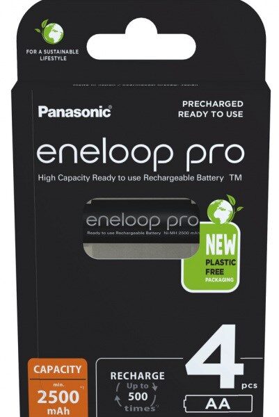 Rechargeable batteries PANASONIC ENELOOP PRO AA 2500 mAh 4 szt (BK-3HCDE/4CP)