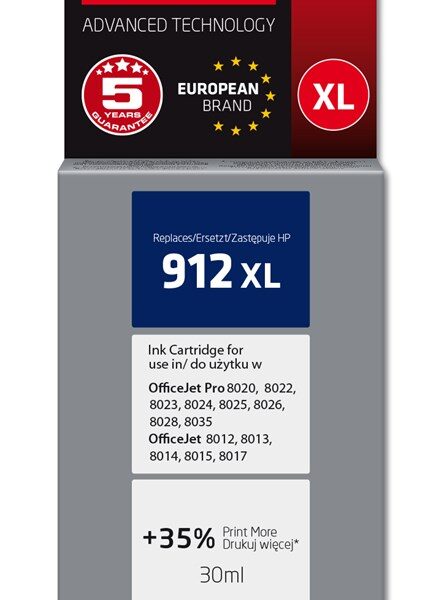 Active Jet Συμβατό Μελάνι Εκτυπωτή InkJet HP 912XL 3YL84AE 1100 Σελίδων 30ml Μαύρο