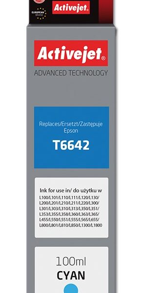 Active Jet Συμβατό Μελάνι Εκτυπωτή InkJet Epson T6642 100ml Κυανό