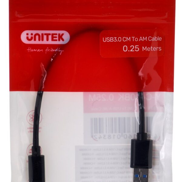 Unitek USB-C male σε USB-A male 1τμχ (Y-C490BK)