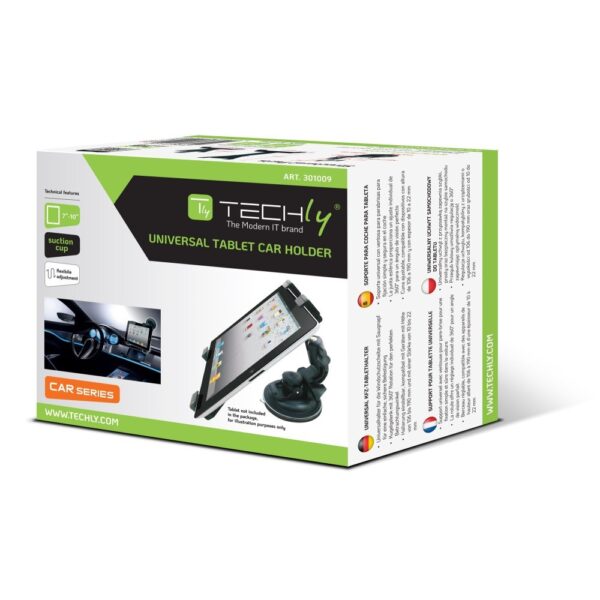 Techly windscreen mount holder for Tablet Βάση Κινητού 7" Μαύρη