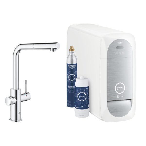 Grohe Blue Home L-Spout Πάγκου Ασημί